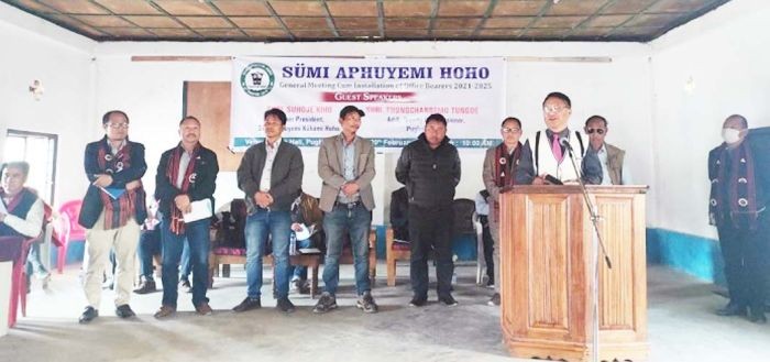 Sumi Aphuyemi Hoho (SAH) general meeting cum installation of office bearers 2021-2025 held at Town Hall, Pughoboto on February 20.